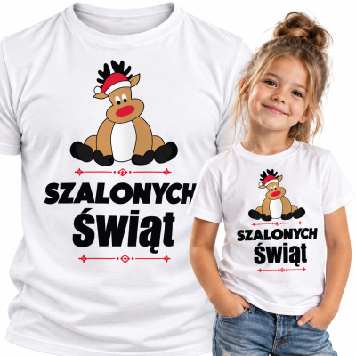 KOSZULKA DZIECIĘCA ŚWIĄTECZNA SZALONYCH ŚWIĄT